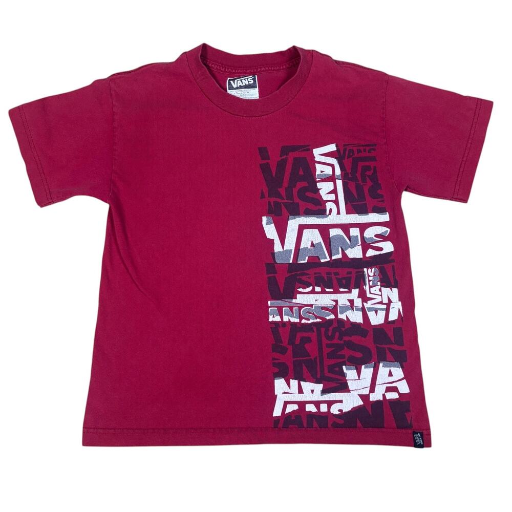 y2k 2000s Vans red tshirt womens Medium emo grunge goth skater mall